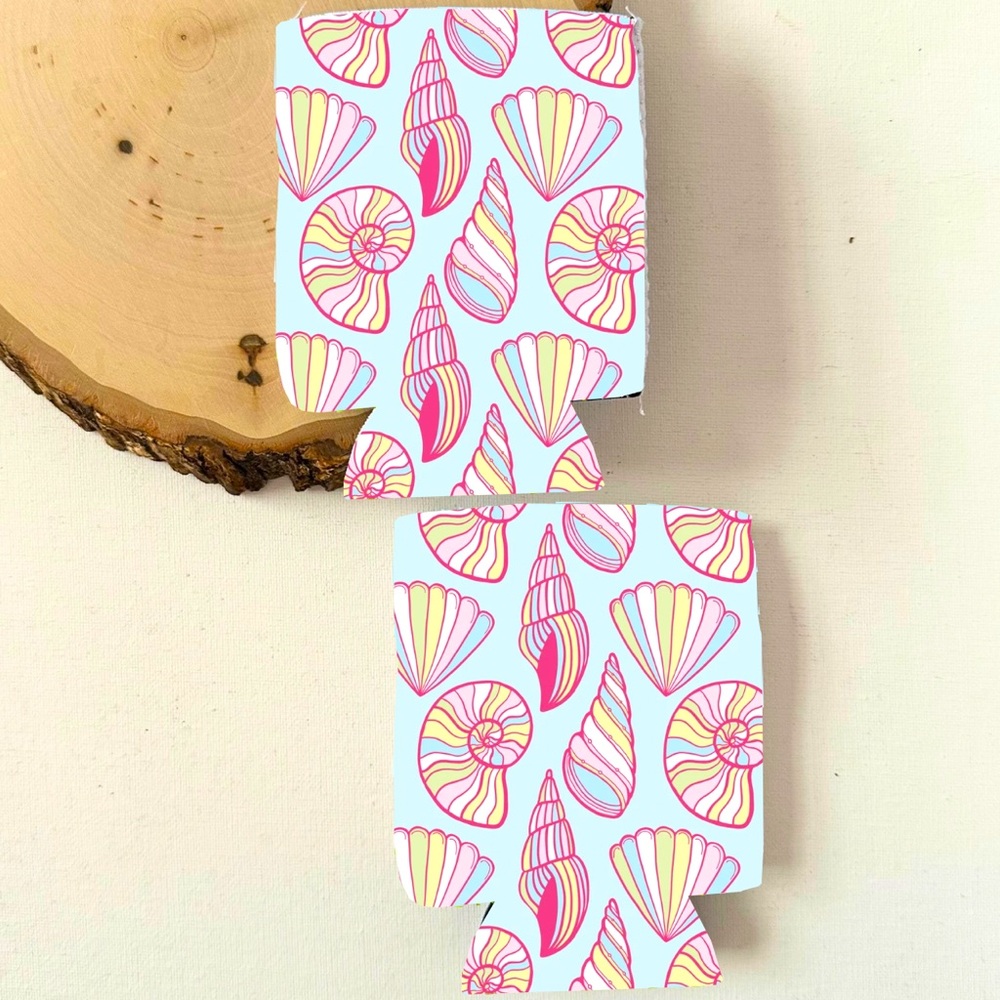 Summery Sublimated Koozies (Seashells) BBQ,Beach & Poo…